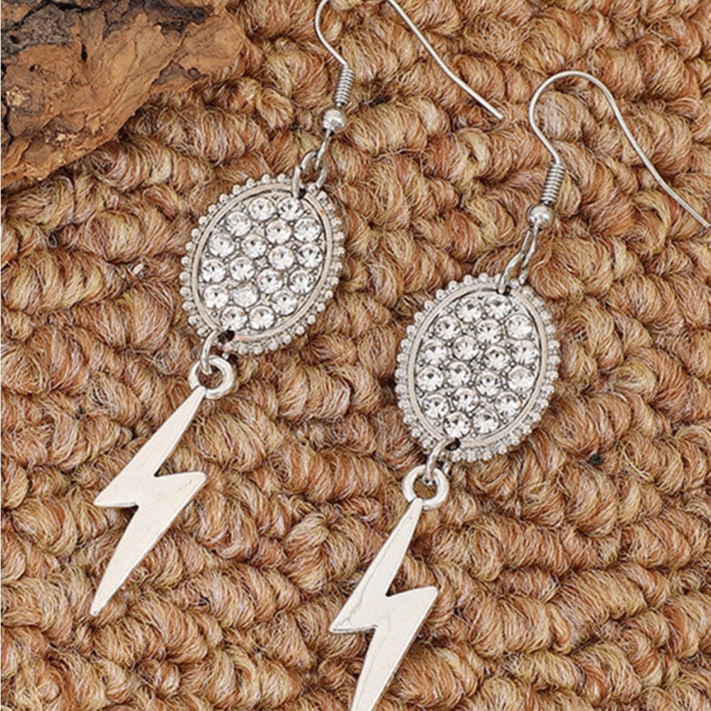 Rhinestone dangle earrings